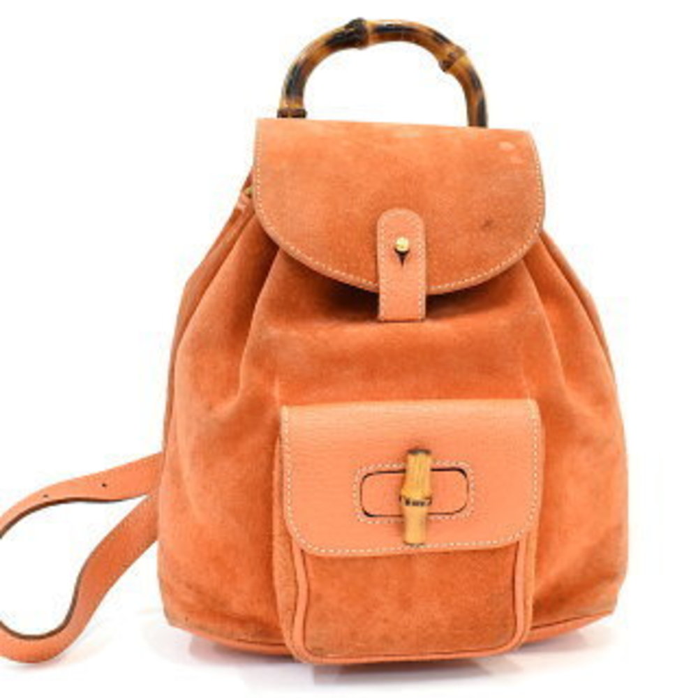 Gucci Mini Rucksack Backpack Backpack Bamboo Sued… - image 1